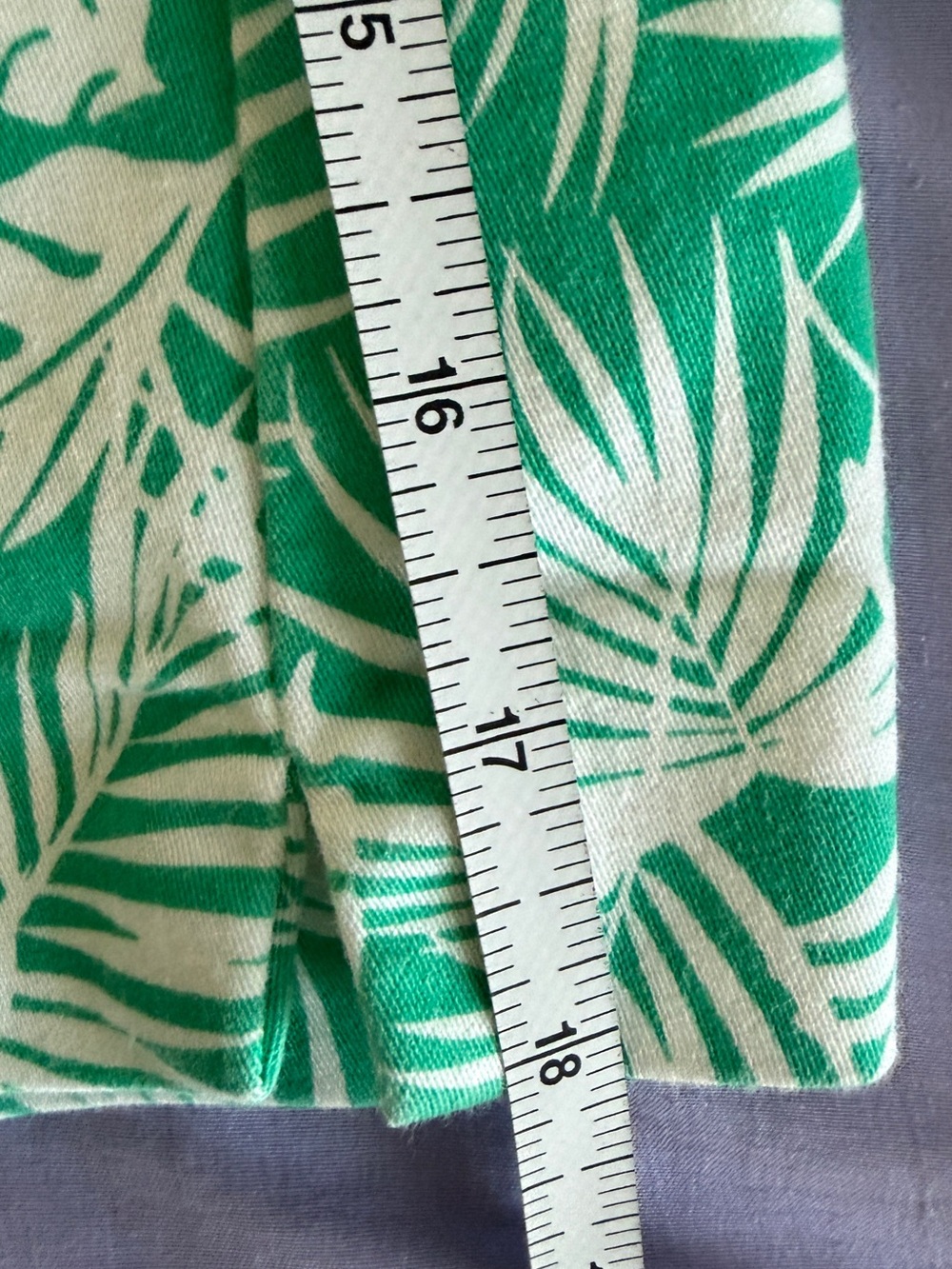 Green Palm Leaf Print Skirt - Picture 2 of 4